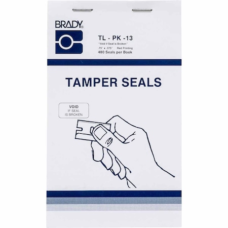 Brady VOID IF SEAL IS BROKEN Labels, 0.375in H x 0.75in W, Red on White, 480PK TL-PK-13